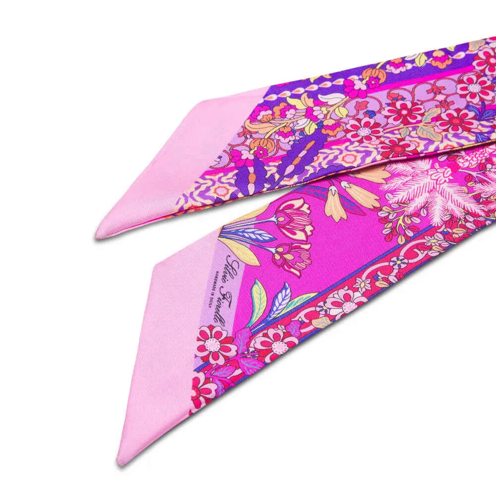 Porta Catania Porta Messina Pink Silk Twilly