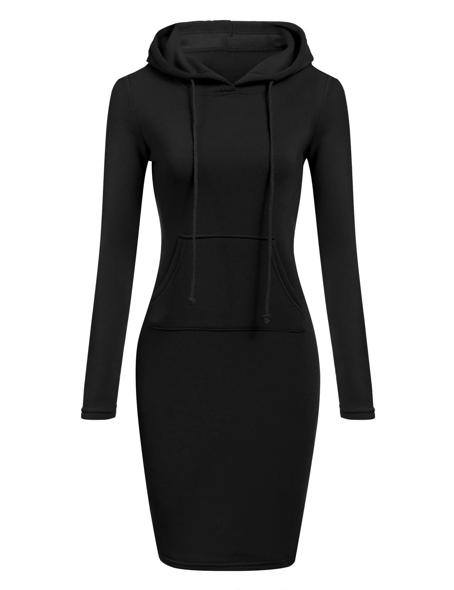 Pre Order:  Kangaroo Pocket Hooded Midi Dress