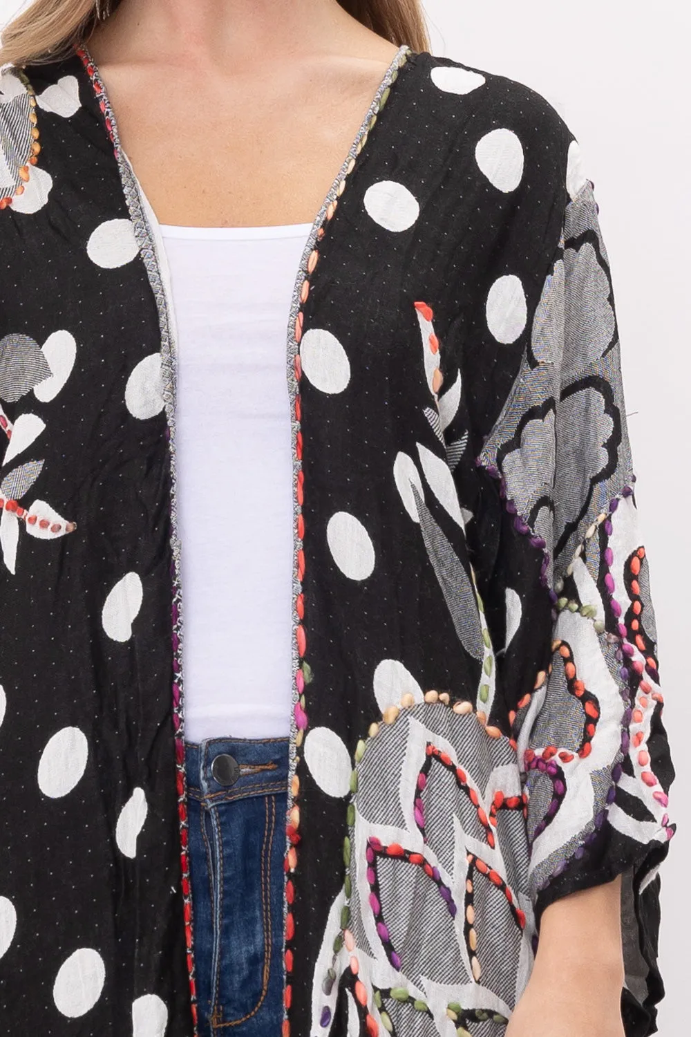 RAJ NADIA THICK STITCH EMBROIDERED DUSTER