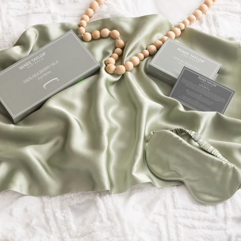 Renee Taylor 100% Mulberry Silk Sage Eye Mask
