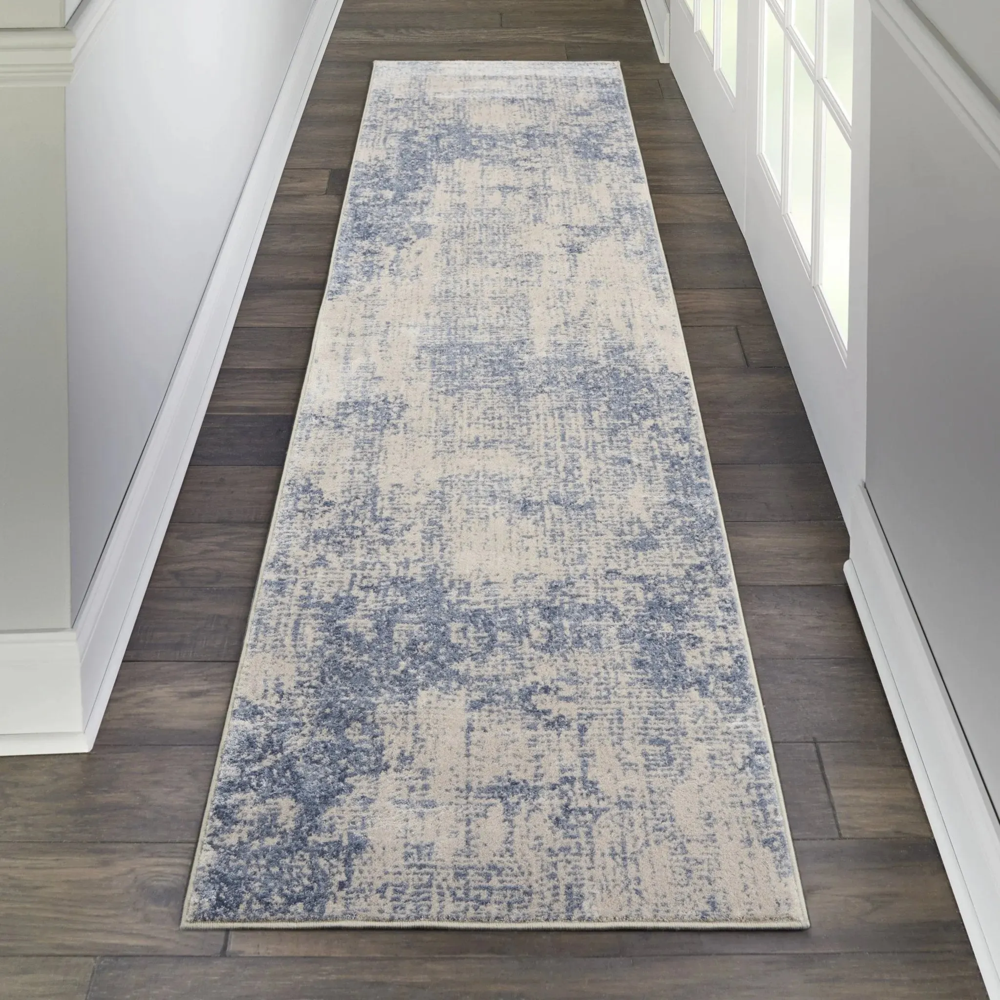 Silky Textures SLY01 Ivory/Blue Rug