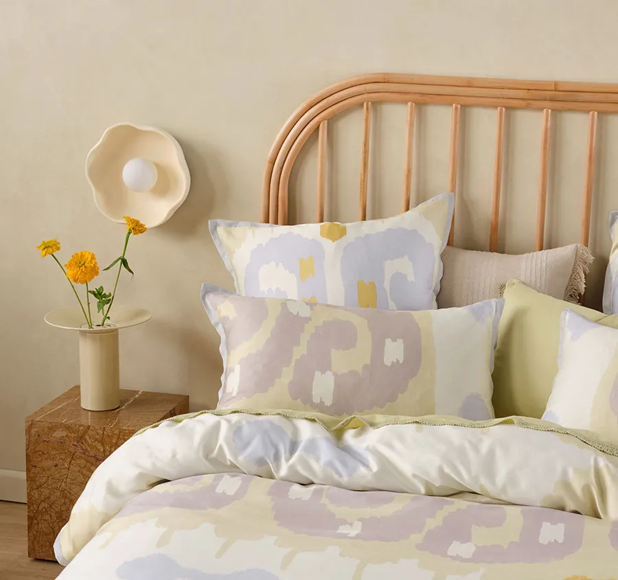 Sivan Quilt Cover Set Range Pistachio