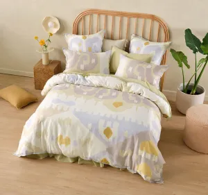 Sivan Quilt Cover Set Range Pistachio
