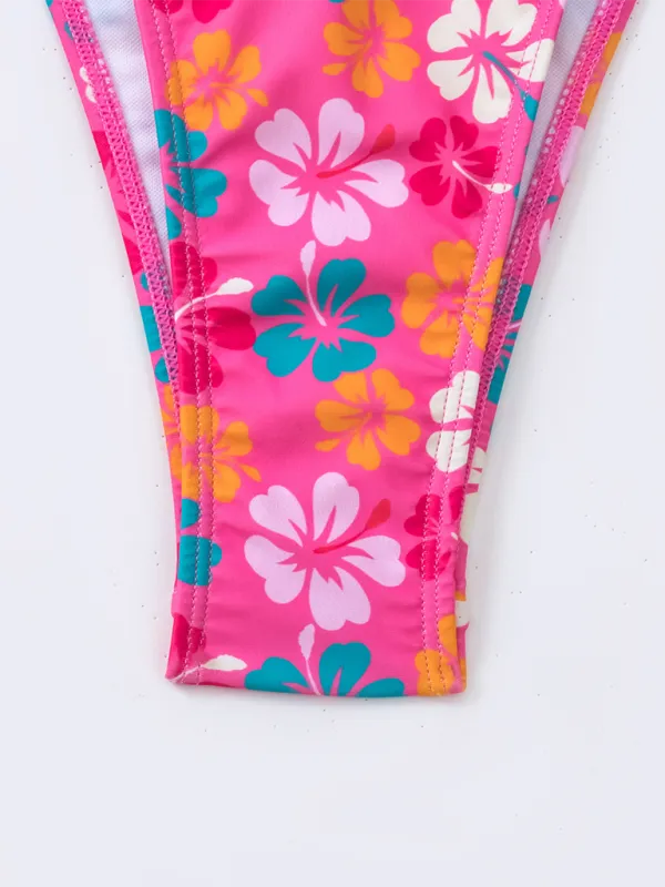 TEEK - Triangle Cup Printed Lace-Up Bikini