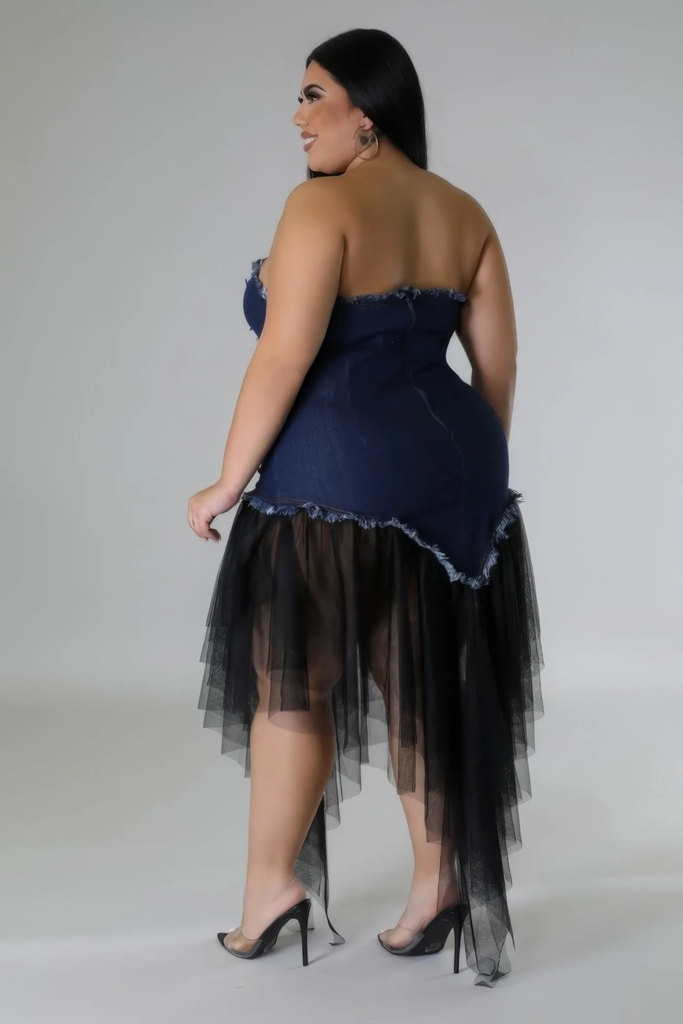 Tulle Women's Plus Size Denim Dress