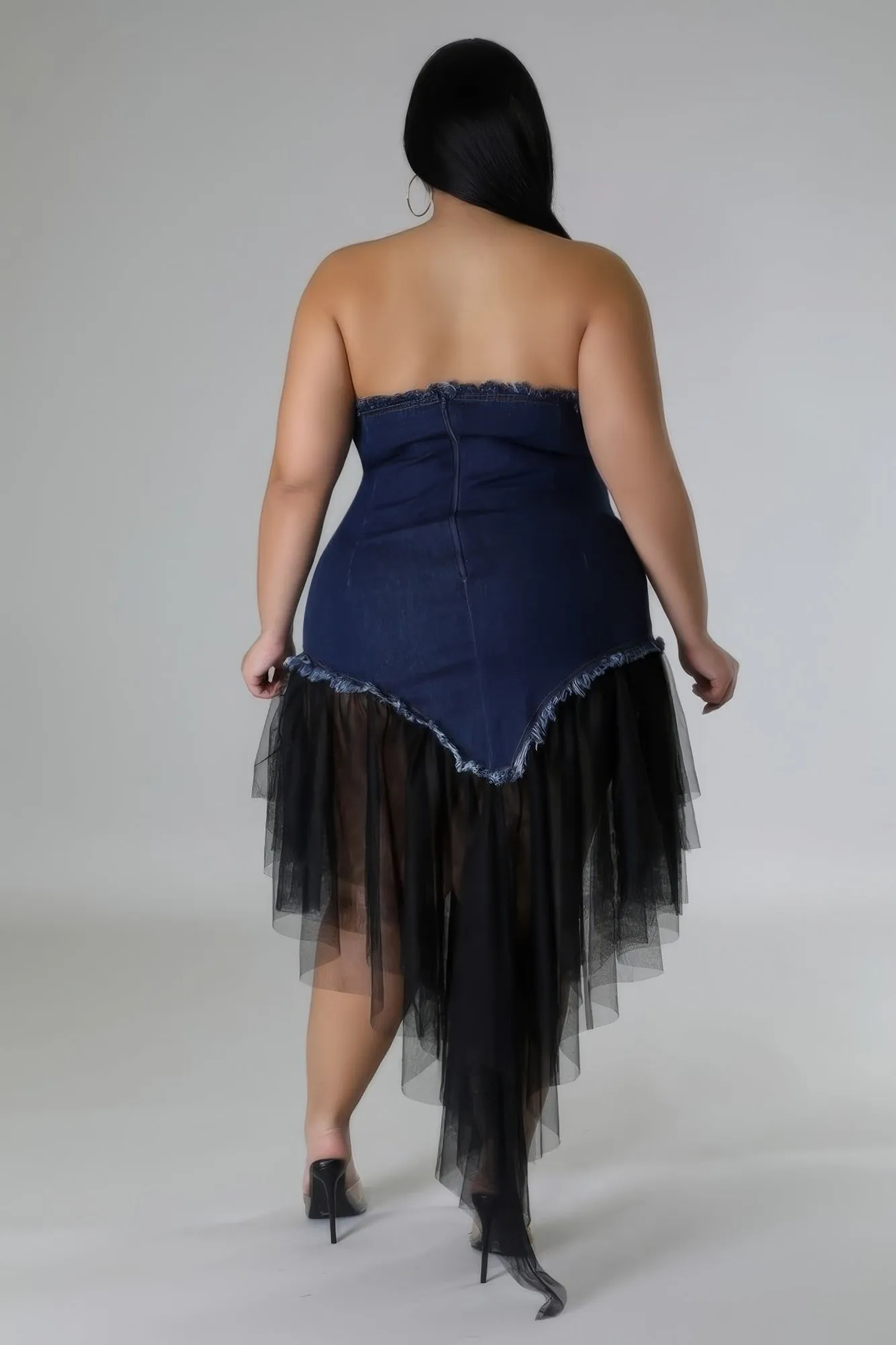 Tulle Women's Plus Size Denim Dress
