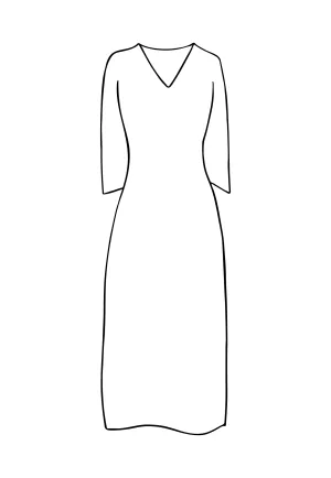 V Neck Kaftan in Dusty Blue