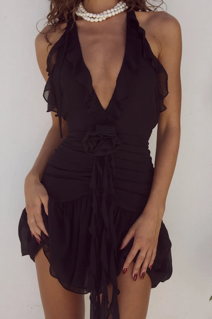 ZELIE MINI DRESS - BLACK